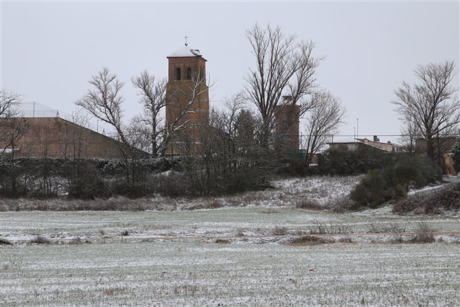 Matanza de los Oteros cubierto por la nieve la semana pasada