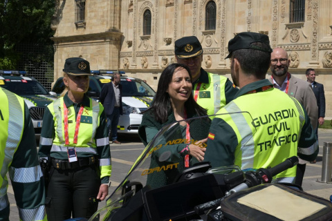 Mercedes Gonz&aacute;lez durante un acto hace unas semanas en Le&oacute;n