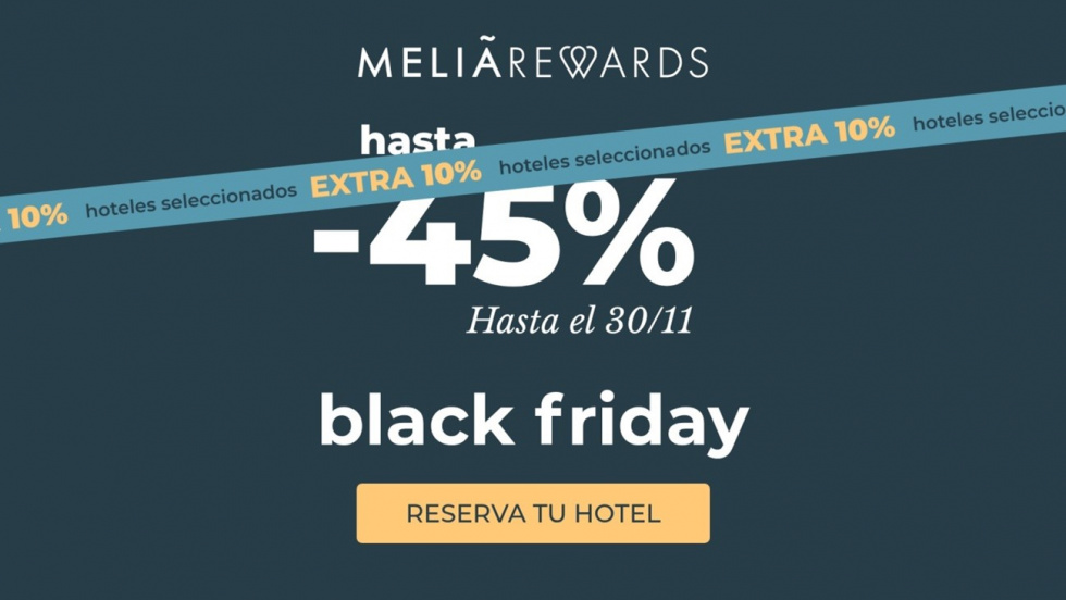 Con los descuentos Black Friday en hoteles Meliá, encontrarás inspiración para tus viajes. ¡Te lo garantizamos!